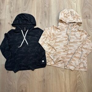 Vuori Women's Sweatshirt Bundle, Pink And Black Camo. Size XS EUC Activewear